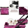 Pet Stroller NChanmar Linen Design for Small Pets-4