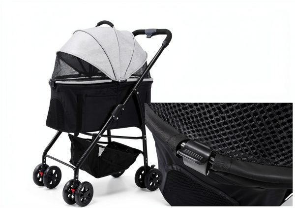 OMDOCA Pet Stroller Lightweight Foldable Carrier Car Seat-6