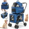 Pet Stroller Acesolid Carbon Steel Blue Baby-0