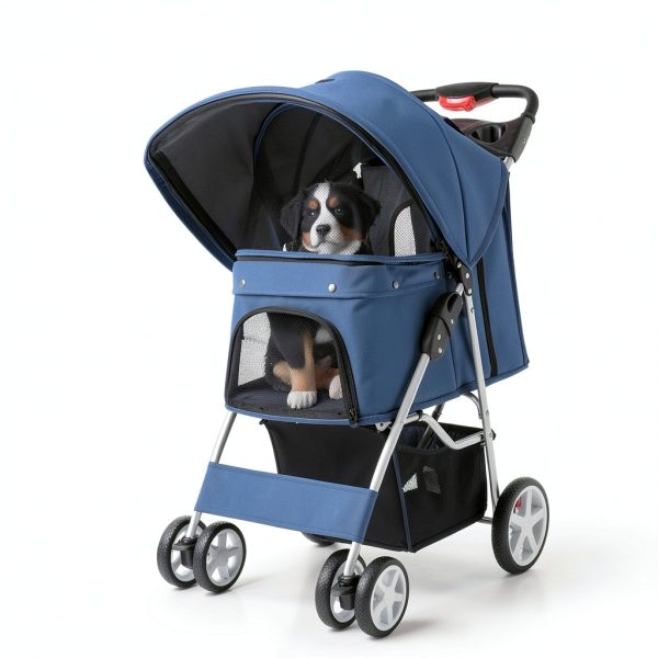 Giantex Pet Stroller Oxford Cloth Safety-5