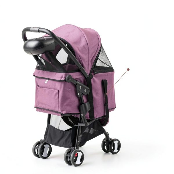 Pet Stroller NChanmar Linen Design for Small Pets-2