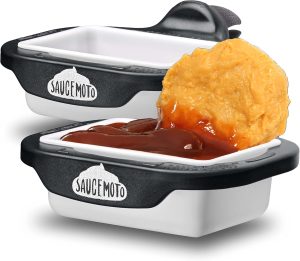Saucemoto Dip Clip Car Cup Holder Sauce Container Black-0