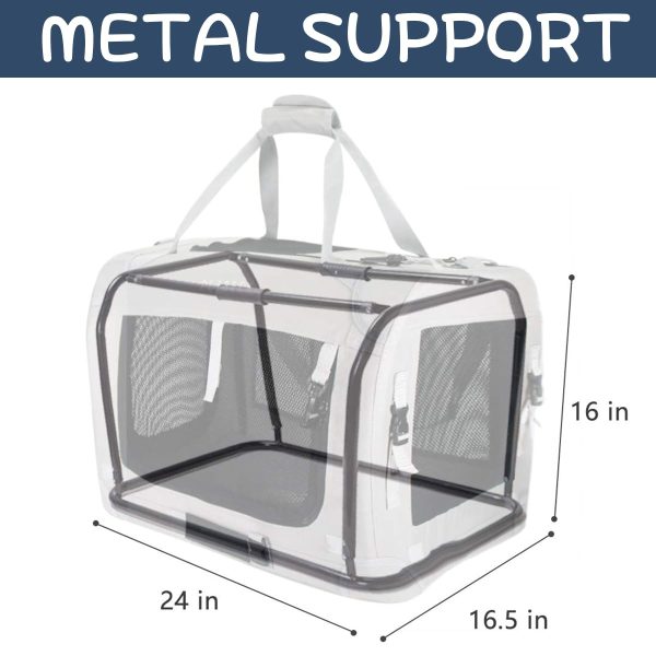 Petseek Cat Stroller Navy Aluminum Frame Nylon Carrier-1