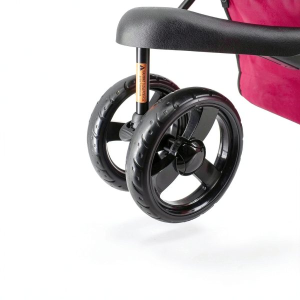 Petique Razz Berry Pet Stroller for Cats and Dogs-5