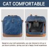 Petseek Cat Stroller Navy Aluminum Frame Nylon Carrier-4