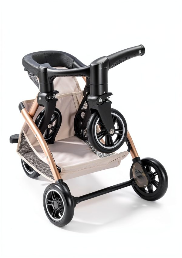 Dec-Mec Pet Stroller Oxford Cloth 2 Point Harness Beige-3