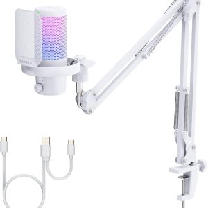 FEELWORLD VM1 Gaming Microphone White Plastic-0