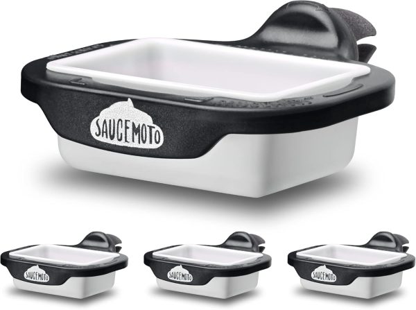 Saucemoto Dip Clip Car Vent Sauce Holder Black Plastic-0