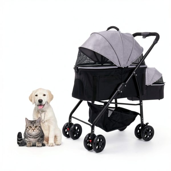 OMDOCA Pet Stroller Lightweight Foldable Carrier Car Seat-4