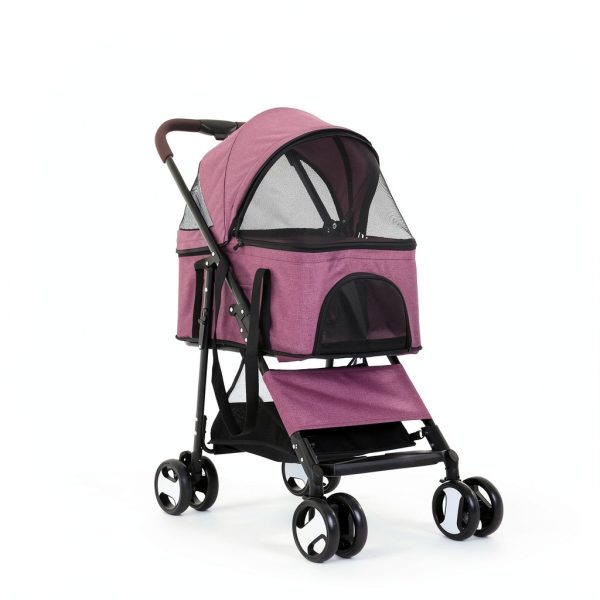 Pet Stroller NChanmar Linen Design for Small Pets-5