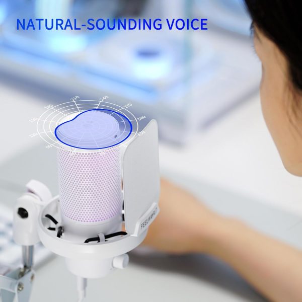 FEELWORLD VM1 Gaming Microphone White Plastic-5