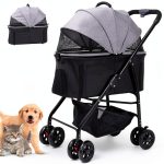 OMDOCA Pet Stroller Lightweight Foldable Carrier Car Seat-0