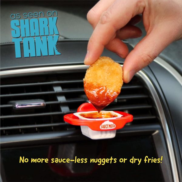 Saucemoto Dip Clip Car Cup Holder Sauce Container Black-1