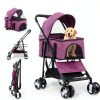 Pet Stroller NChanmar Linen Design for Small Pets-0