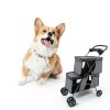 Tokenkuko Pet Stroller Double Deckers Foldable Gray-4
