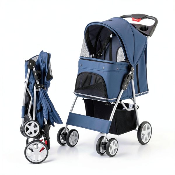 Giantex Pet Stroller Oxford Cloth Safety-7