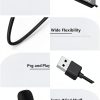 USB Lavalier Microphone MillSO Clip Design ABS-8