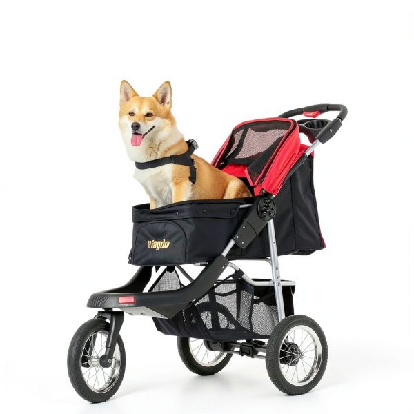 VIAGDO Pet Stroller 600D Oxford Fabric 3 Wheels-6
