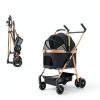 Tokenkuko Pet Stroller 3-in-1 Golden Oxford Cloth-1
