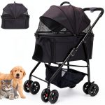 OMDOCA Pet Stroller Lightweight Foldable Carrier Car Seat-0