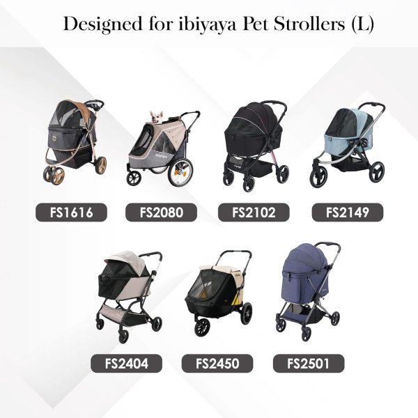 Ibiyaya Pet Stroller Cushion Thames Green Reversible Comfort-7