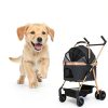 Tokenkuko Pet Stroller 3-in-1 Golden Oxford Cloth-4