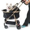 Tokenkuko Pet Stroller 3-in-1 Golden Oxford Cloth-5