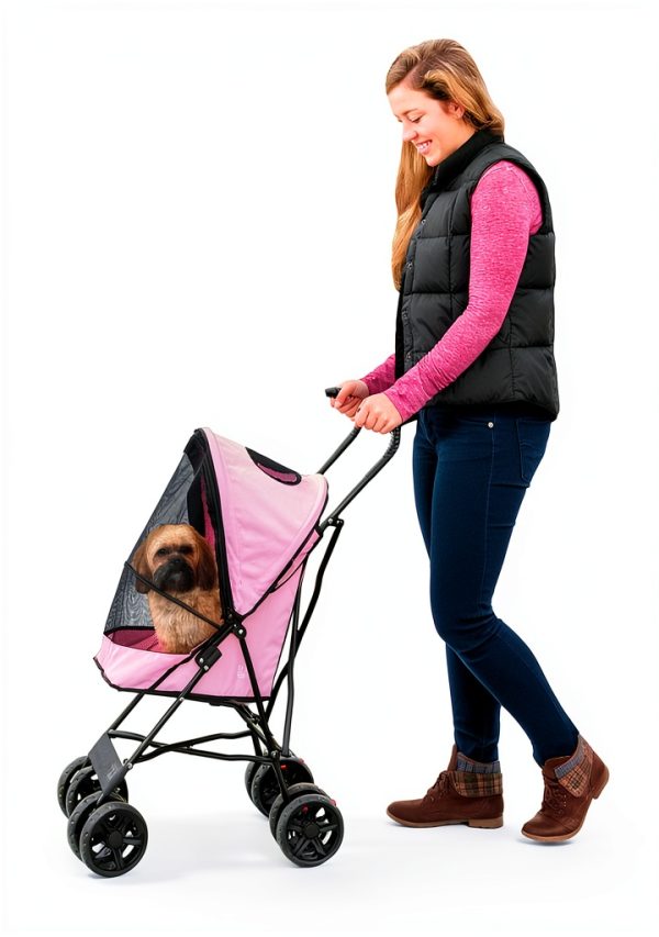 Pet Gear INC Light Pink Pet Stroller 8150LP Metal Frame-0