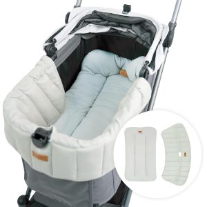 Ibiyaya Pet Stroller Cushion Thames Green Reversible Comfort-0