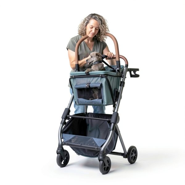 Pet Stroller Strolee Aluminum Foldable Design-5