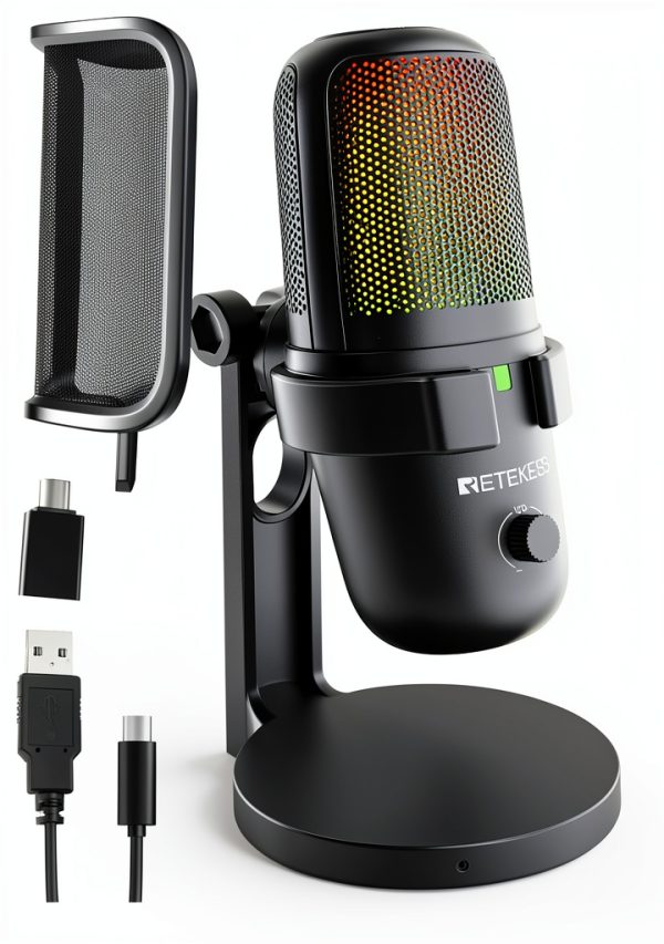 Retekess Computer Microphone Black FAUF9672A-0