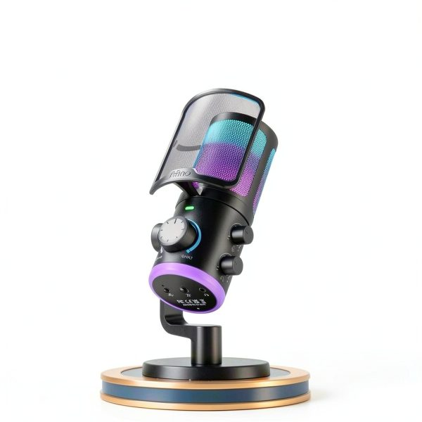 FIFINE AM6 Condenser USB Microphone Black Gaming-1