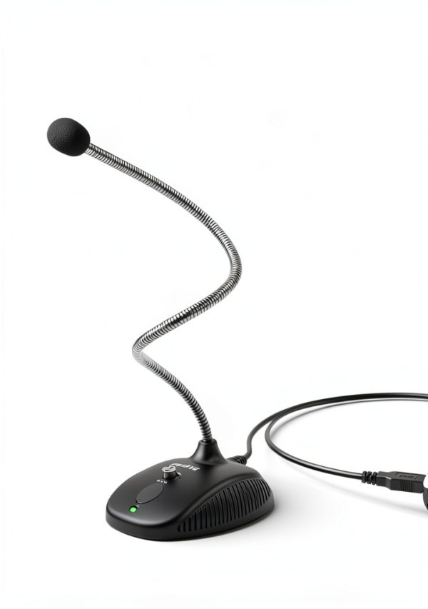 FIFINE USB Gooseneck Microphone ABS Design for PC-4