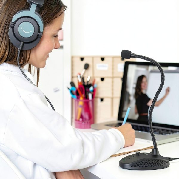 FIFINE USB Gooseneck Microphone ABS Design for PC-5