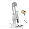 ZealSound K66W USB Gaming Microphone White Compact Studio Mic with-4