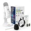 ZealSound K66W USB Gaming Microphone White Compact Studio Mic with-6