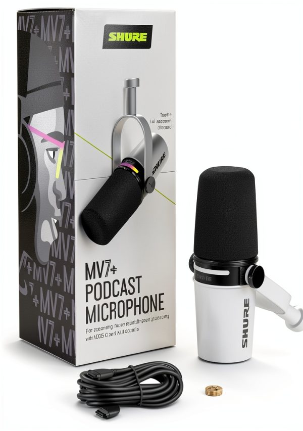 Shure MV7+ USB XLR Podcast Microphone Metal Design-1