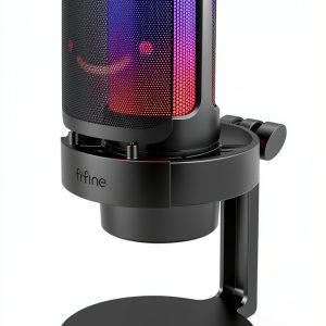 FIFINE USB Microphone Black Cardioid Desktop Mic-0