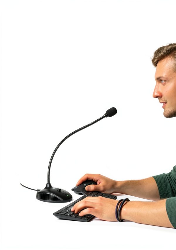 FIFINE USB Gooseneck Microphone ABS Design for PC-6