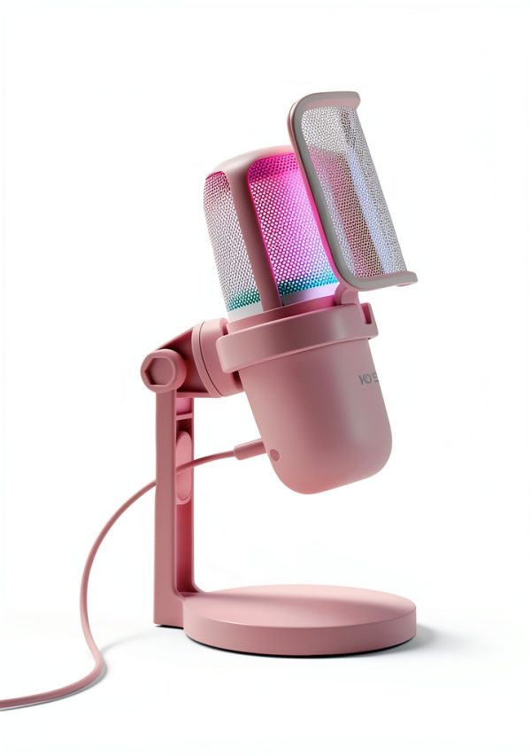 Gaming Microphone KO-STAR M-630S Pink Compact RGB LED-1
