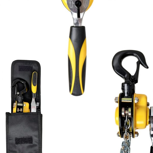 Chain Hoist Treedeng 1/4 Ton 550lb 5ft Mini Puller Yellow-5