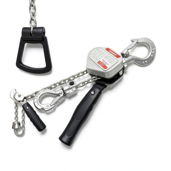 1/2 Ton Chain Hoist YATOINTO Lever Hoist Aluminum 5ft Lift Silver-6