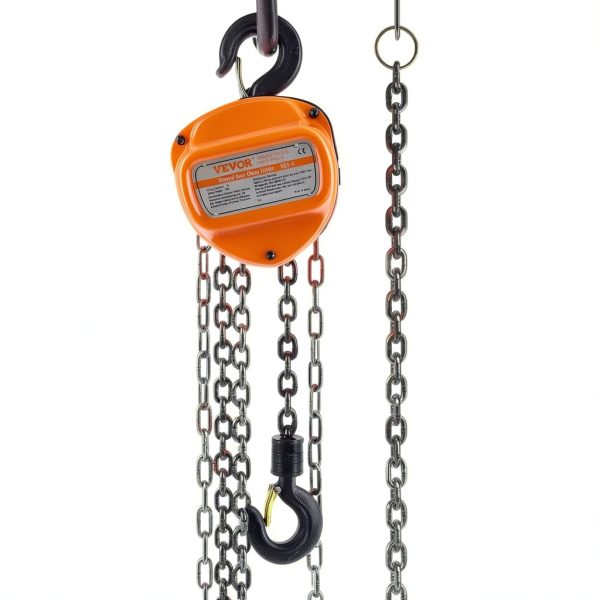 Hand Chain Hoist VEVOR 1 Ton 10FT G80 Steel Double‑Pawl Brake-7