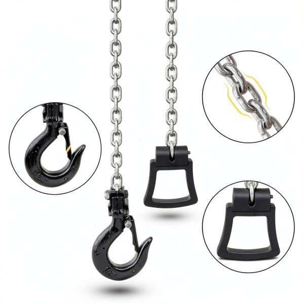 Chain Hoist Treedeng 1/4 Ton 550lb 5ft Mini Puller Yellow-3