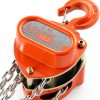 Hand Chain Hoist HUGOASIS 1/2 Ton 10FT Orange Manual with Dual Brakes-4