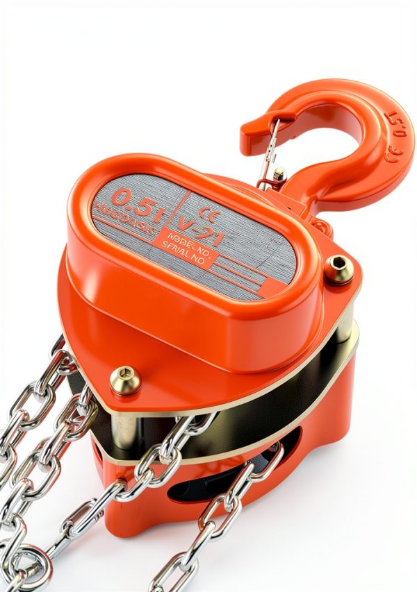 Hand Chain Hoist HUGOASIS 1/2 Ton 10FT Orange Manual with Dual Brakes-4