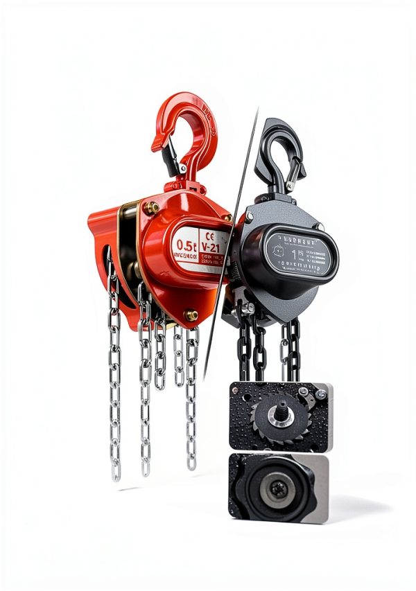 Hand Chain Hoist HUGOASIS 1/2 Ton 10FT Orange Manual with Dual Brakes-2