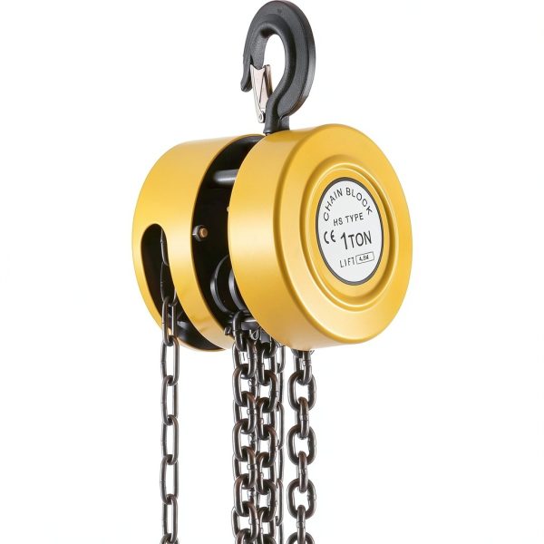 Hand Chain Hoist VEVOR 2200lb 1 Ton Manual with 15ft Lift Yellow-7