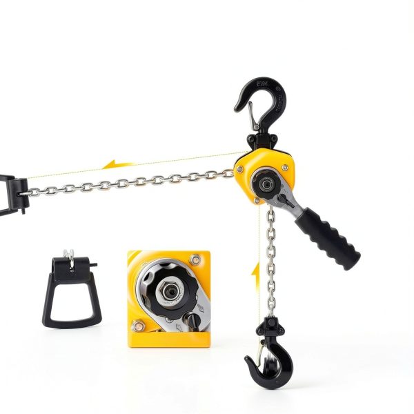 Chain Hoist VIVOHOME 1-4 Ton 10ft Yellow Lever Hand Chain Hoist-4